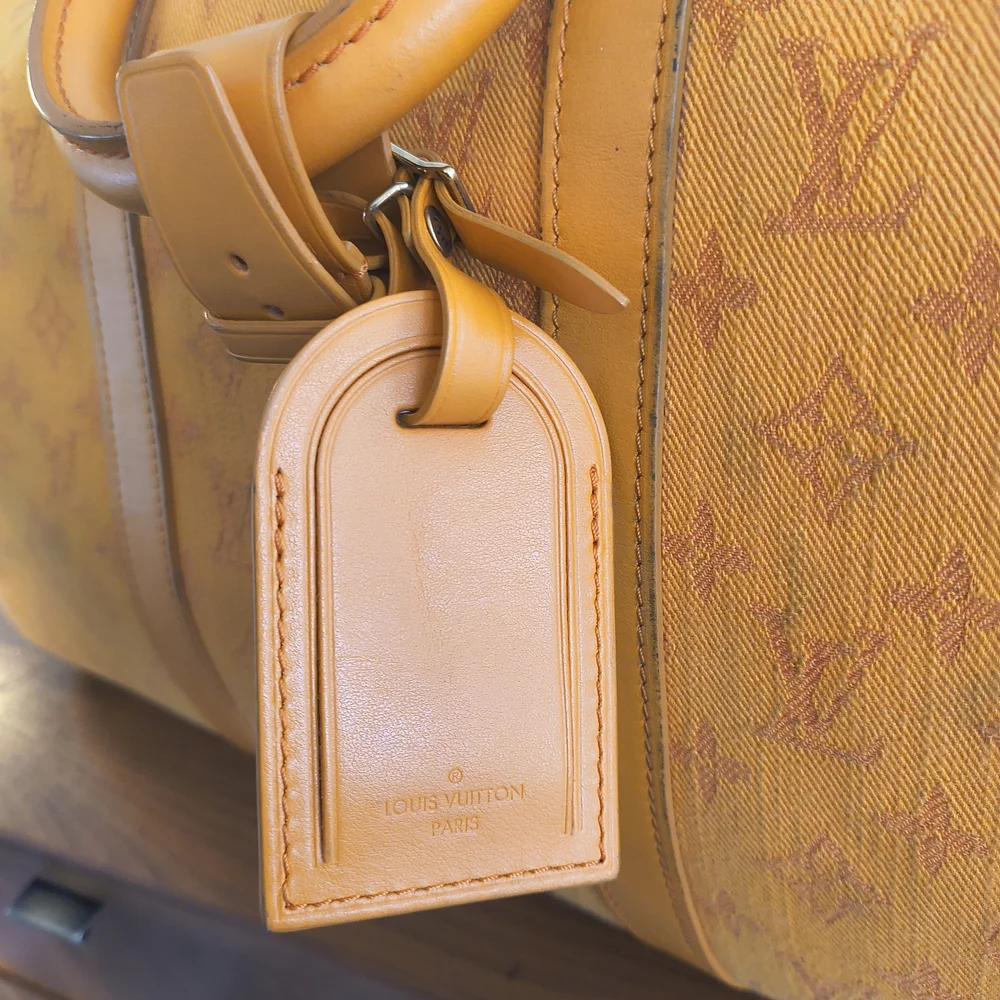 Louis Vuitton Ocre Orange Denim Limited Edition Keepall 50 - Picture 14 of 16